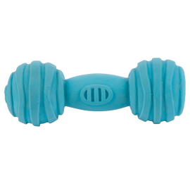CHUCKLE CITY Jucarie Pentru Caini, Gantera din Latex cu Sunet, 14cm
