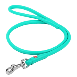 WAUDOG Glamour Lesa Piele Rotunjita Pentru Caini, Turqoise, 1.83m | 10mm