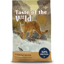 TASTE OF THE WILD Canyon River Feline, Pastrav si Somon Afumat, Hrana Uscata Fara Cereale, Pisici 6.6Kg