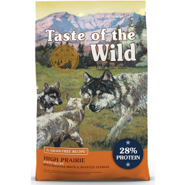 TASTE OF THE WILD High Prairie Puppy, Bizon si Vanat, Hrana Uscata Fara Cereale, Caine Junior, 12.2kg