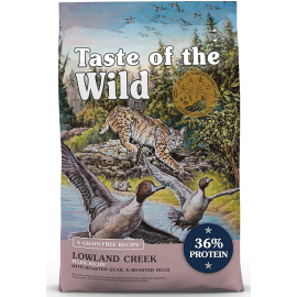 TASTE OF THE WILD Lowland Creek Feline, Prepelita si Rata, Hrana Uscata Fara Cereale, Pisici, 6.6Kg