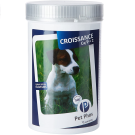 PET PHOS Croissance Ca/P=2, Supliment Vitamino-Mineral Caini Talie Mica | Medie, 500 Tablete