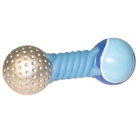 CHADOG Jucarie Pentru Caini, Gantera Albastra din Latex, cu Sunet, 19cm