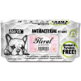 Servetele Umede Antibacteriene ABSORB PLUS Floral 80Buc