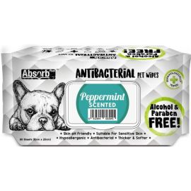 Servetele Umede Antibacteriene ABSORB PLUS  Pepermint 80Buc