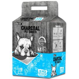ABSORB PLUS CHARCOAL Covorase Absorbante Antibacteriene Pentru Caini, cu Carbune Activ, Capacitate Mare de Absortie, Large 90x60cm, 25Buc