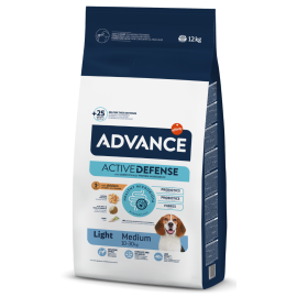 ADVANCE Light Medium, Hrana Uscata Caine Supraponderal, Controlul Greutatii 12Kg