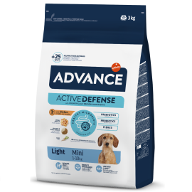 ADVANCE Light Mini, cu Pui, Hrana Uscata Caine Supraponderal, Controlul Greutatii, 3Kg