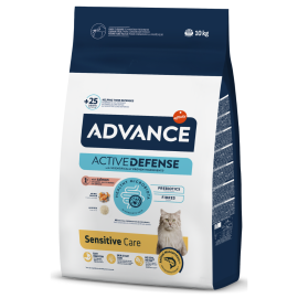 ADVANCE Sensitive Adult, cu Somon, Hrana Uscata Pisici, Digestie Optima | Piele Sanatoasa | Blana Stralucitoare, 10kg