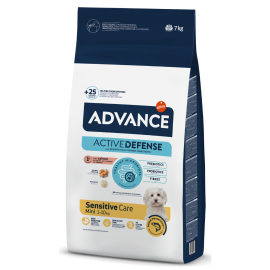 ADVANCE Sensitive Mini Adult, cu Somon, Hrana Uscata Caine, Monoproteica, Digestie Sensibila | Piele Sanatoasa | Blana Stralucitoare, 7kg