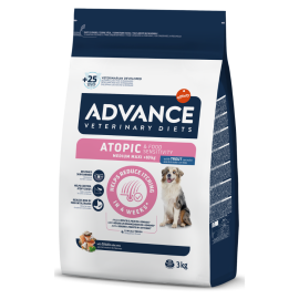 ADVANCE Veterinary Diets ATOPIC DERMA CARE Medium / Maxi, cu Pastrav, Hrana Uscata Caini cu Boli Dermatologice 3kg
