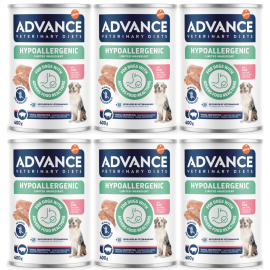 ADVANCE Veterinary Diets Dog Hypoallergenic, cu Porc, Set Conserve Hrana Umeda Monoproteica Pentru Caini Alergici, 6x400g