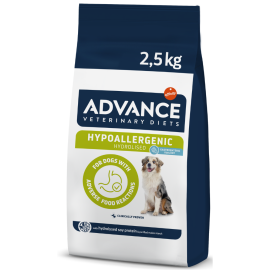 ADVANCE Veterinary Diets HYPOALLERGENIC, cu 100% Proteine Hidrolizate, Hrana Uscata Caine, Alergii Severe 2.5kg