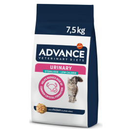 ADVANCE Veterinary Diets URINARY Sterilized, Low Calorie, Hrana Uscata Pisici Sterilizate, Afectiuni Urinare 7.5kg