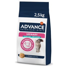 ADVANCE Veterinary Diets URINARY Sterilized, Low Calorie, Hrana Uscata Pisici Sterilizate, Afectiuni Urinare 2.5kg