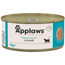APPLAWS 100% Natural, Conserva Hrana Umeda Pisici, Fillet Ton in Supa, 156g