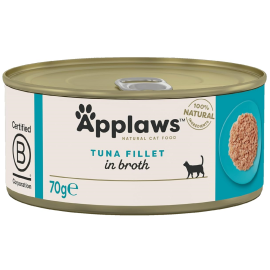 APPLAWS 100% Natural, Conserva Hrana Umeda Pisici, Fillet Ton in Supa, 70g