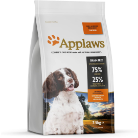 APPLAWS Adult, cu Pui, Hrana Uscata Fara Cereale Pentru Caini Adulti de Talie Mica sau Medie 7.5kg