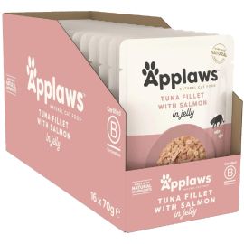 APPLAWS Bax Hrana Umeda Pisici, Ton si Somon in Aspic, 16x70g