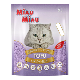 Asternut Igienic Tofu Pentru Pisici cu Miros de Lavanda, 6L