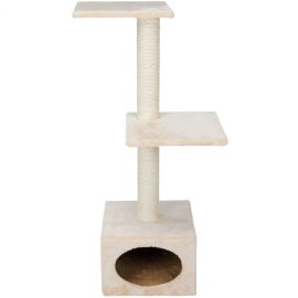 BADALONA Ansamblu de Joaca Pisici, Sisal si Casuta Plus Bej, 37x37cm | Inaltime 109cm