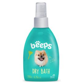 BEEPS Spray pentru Baie Uscată, cu Parfum de Pepene Galben, pentru Câini și Pisici, 200ml
