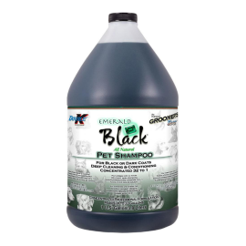 DOUBLE K Emerald Black – Șampon Profesional pentru Câini, Intensifică Culoarea Blănii Negre, 3.8L