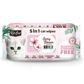 Servetele Antibacteriene Pisici ABSORB PLUS 5in1 Floare Cires 80buc
