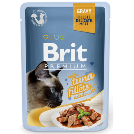 BRIT PREMIUM DELICATE, Ton, Plic Hrana Umeda Pisici (file carne in sos) 85g