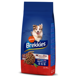 BREKKIES Excel Hrană Uscată pentru Câini Adulți, cu Vită, Pui și Legume, 20kg