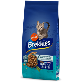 BREKKIES Excel Mix Hrană Uscată pentru Pisici Adulte, cu Somon, Cod și Creveți, 15kg