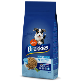 BREKKIES Junior Hrană Uscată pentru Caini Juniori, cu Pui și Orez, 20kg