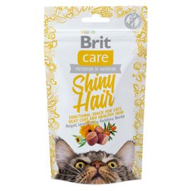 BRIT CARE Cat Snack Shiny Hair, Gustare Funcțională pentru Pisici, Blană Strălucitoare și Piele Sănătoasă. 50g