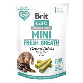 BRIT CARE Dog Mini Treats Fresh Breath 120 g – Recompense pentru Respirație Proaspătă și Igienă Orală la Câini de Talie Mică