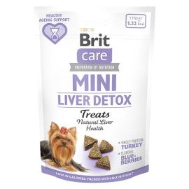 BRIT CARE Dog Mini Treats Liver Detox 50 g – Recompense pentru Detoxifierea Ficatului la Câini de Talie Mică