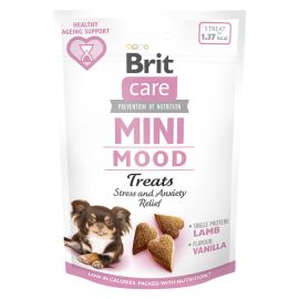 BRIT CARE Dog Mini Treats Mood 50 g – Recompense pentru Reducerea Stresului și Anxietății la Câini de Talie Mică