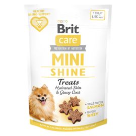 BRIT CARE Dog Mini Treats Shine 50 g – Recompense pentru Piele Sănătoasă și Blană Strălucitoare la Câini de Talie Mică