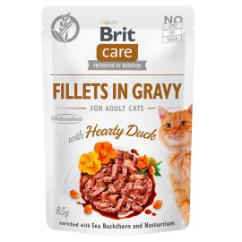 BRIT CARE Fillet in Gravy, Rata, Plic Hrana Umeda, Fara Cereale,  Pisici (file in sos) 85g
