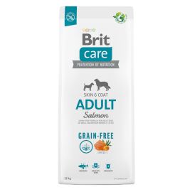 BRIT CARE Grain-Free Adult, cu Somon, Hrană Uscata Fără Cereale pentru Câini Adulți de Talie Mică și Medie, Piele și Blană Sănătoase, 3kg