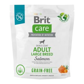 BRIT CARE Grain-Free Adult Large Breed, cu Somon și Cartofi, Hrană Uscata Fără Cereale pentru Câini Adulți de Talie Mare, Articulații Sănătoase, 1kg