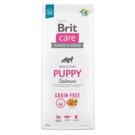 BRIT CARE Grain-Free Puppy cu Somon, Hrană Uscata Fără Cereale pentru Caini Juniori, Blană și Piele Sănătoase, 12kg
