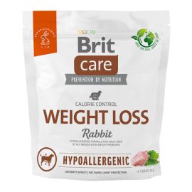 BRIT CARE Hypoallergenic Weight Loss, cu Iepure, Hrană Uscata Hipoalergenică, Monoproteica, pentru Câini Supraponderali, 1kg