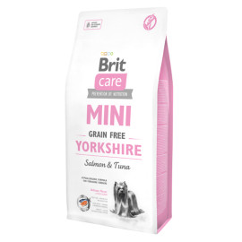 BRIT CARE Mini Grain Free Yorkshire Adult, Somon si Ton, Hrana Uscata Hipoalergenica, Fara Cereale, Caine Yorkshire, Blana Matasoasa | Stralucitoare 7kg