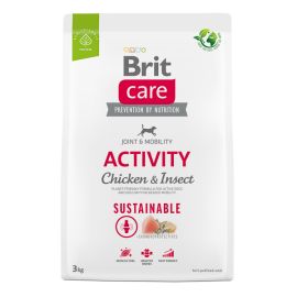 BRIT CARE Sustainable Activity, cu Pui și Insecte, Hrană Uscata pentru Câini Activi, Boost de Mobilitate și Energie, 3kg
