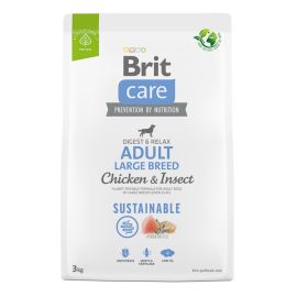 BRIT CARE Sustainable Adult Large Breed, cu Pui și Insecte, Hrană Uscata Sustenabila pentru Câini Adulți de Talie Mare, Fără Gluten, 3kg