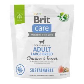 BRIT CARE Sustainable Adult Large Breed, cu Pui și Insecte, Hrană Uscata Sustenabila pentru Câini Adulți de Talie Mare, Fără Gluten, 1kg