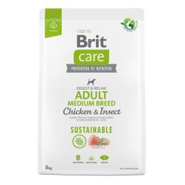 BRIT CARE Sustainable Adult Medium Breed, cu Pui și Insecte, Hrană Uscata Sustenabila pentru Câini Adulți de Talie Medie, Fara Gluten, 3kg
