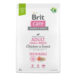 BRIT CARE Sustainable Adult Small Breed, cu Pui și Insecte, Hrană Uscata Sustenabilă pentru Câini de Talie Mică, Fără Gluten, 3kg