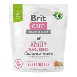 BRIT CARE Sustainable Adult Small Breed, cu Pui și Insecte, Hrană Uscata Sustenabilă pentru Câini de Talie Mică, Fără Gluten, 1kg