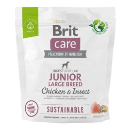 BRIT CARE Sustainable Junior Large Breed, cu Pui și Insecte, Hrană Uscata Sustenabila pentru Juniori de Talie Mare, Fara Gluten, 1kg